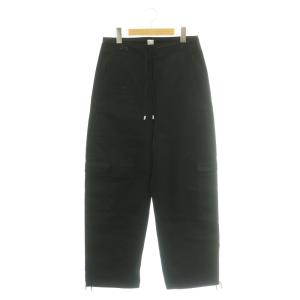 COTTON CARGO TROUSERS カーゴパンツ ドロスト 34 ブラック /CX OS