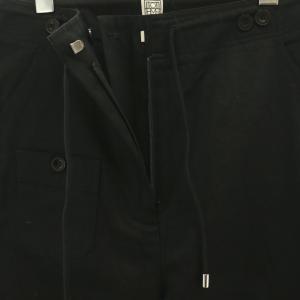 TOTEME COTTON CARGO TROUSERS カーゴパンツ ドロスト 34 ブラック /CX OS