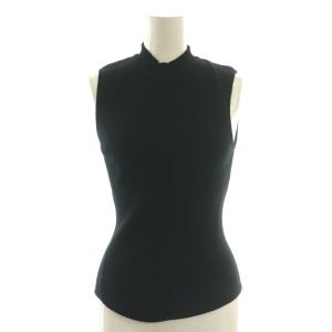 asymmetric knit top ノースリーブニット カットソー プルオーバー XS ブラック /CX