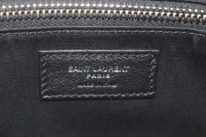 SAINT LAURENT PARIS ダッフル ブリーフケース 2way レザー ブラック 625449