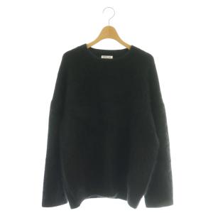 Fluffy Sweater セーター ニット 長袖 黒 ブラック /YM