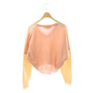 MARNI 24AW ウール カシミヤ ロゴ刺繍 配色ニット プルオーバー 36 ベージュ ピンク /DF OS