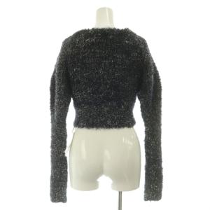SNIDEL 22AW セットアップ ファーライクカーデプルオーバー ニットタイトスカート ラメ F ネイビー /MY