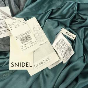 SNIDEL Sustainaチュールティアードドレス ワンピース ロング 五分袖 0 ターコイズ /MY OS