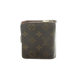 LOUIS VUITTON モノグラム コンパクトジップ 財布 二つ折り 小銭入れ ダークブラウン M61667 /MI OS OH