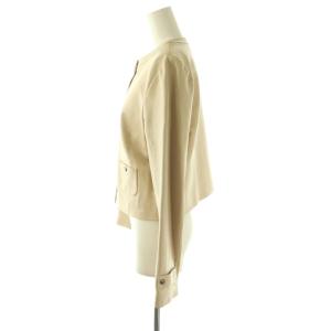 To b. by agnes b. WS93 BLOUSON レザージャケット ノーカラー 38 /HK OS SH