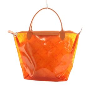 Longchamp クリアロゴハンドバッグ オレンジ /SS OS SH