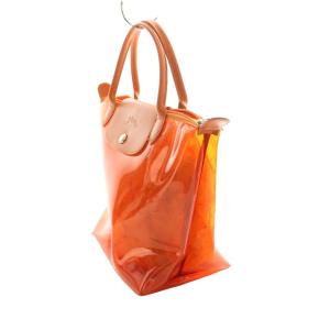 Longchamp クリアロゴハンドバッグ オレンジ /SS OS SH
