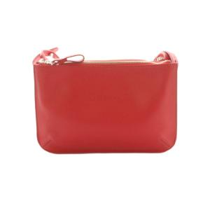 Longchamp ショルダーバッグ レザー スクエア型 赤 /MI OS SH