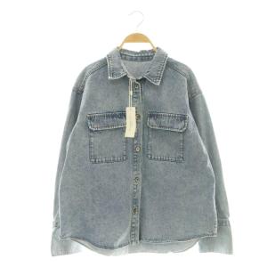 24AW スタッズデニムシャツ コットン 36 ブルー /CX OS