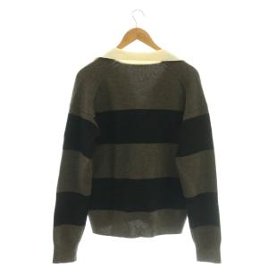 Deuxieme Classe Ivy Style ラグビーニットプルオーバー ウール F グレー ブラック