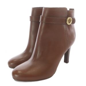 TORY BURCH レザー ショートブーツ レザー 6M 茶色 ブラウン /SR