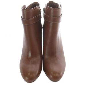 TORY BURCH レザー ショートブーツ レザー 6M 茶色 ブラウン /SR