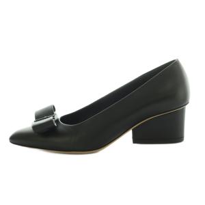 Salvatore Ferragamo VIVA パンプス ヴァラリボン 5.5 ブラック