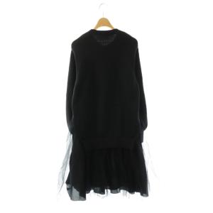 ADEAM 25年 45074 シュクレドレス ワンピース XS ブラック