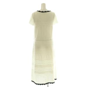 TOCCA Crochet KnitDress ニットドレス ワンピース ミディ丈 F ホワイト /DF OS