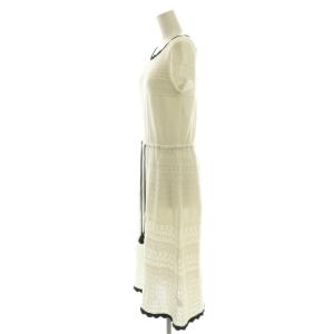 TOCCA Crochet KnitDress ニットドレス ワンピース ミディ丈 F ホワイト /DF OS