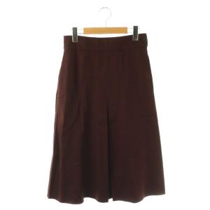 GLAZED COTTON CUPRA SKIRT スカート ロング 1 ブラウン /HK OS