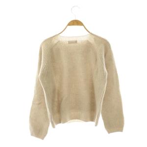 MARGARET HOWELL リブボトルネックニット セーター カシミヤ 2 グレージュ /ES OS