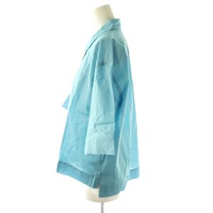 MARGARET HOWELL LINEN VOILE 半袖シャツ 1 ライトブルー /HK OS