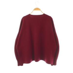 IENA 25AW スーパーファインスムース ショートカーディガン ウール F ボルドー Vネック 長袖 ポケット付き