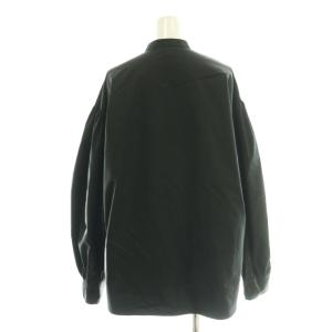HYKE 24AW T/C BALLOON SLEEVE BLOUSE ブラウス シャツ バンドカラー 長袖 2