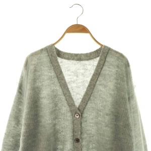 Diagram GRACE CONTINENTAL 24AW オーバーチュールカーディガン ニット 長袖 モヘヤ混 36 グレー /DO OS