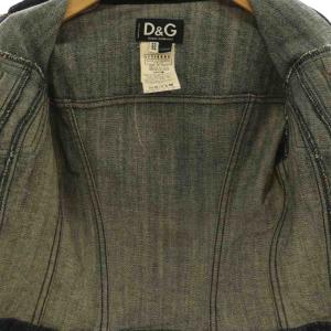 D&G デニムジャケット ジージャン Gジャン ベロア 36 ブルー /DF OS