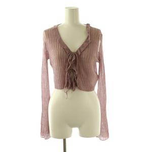 24SS シアーボレロカーディガン ニット 長袖 F ピンク /HK OS