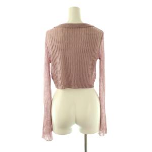 SNIDEL 24SS シアーボレロカーディガン ニット 長袖 F ピンク /HK OS