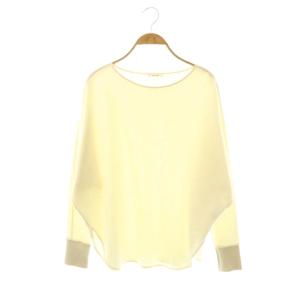 24AW ニットコンビネーション ボートネックプルオーバー F アイボリー 長袖 /AU