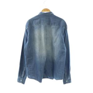Frank&Eileen フランクアンドアイリーン ルーク FDWD LUKE FDWD ストーンウォッシュドインディゴデニムシャツ 長袖 ダメージ加工 S