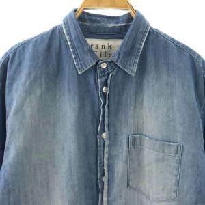 Frank&Eileen フランクアンドアイリーン ルーク FDWD LUKE FDWD ストーンウォッシュドインディゴデニムシャツ 長袖 ダメージ加工 S