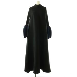 POTTERY GLITTER MOCKNECK LONG BELL SLEEVE FLARE DRESS