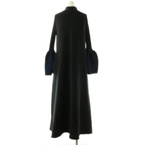 CFCL POTTERY GLITTER MOCKNECK LONG BELL SLEEVE FLARE DRESS
