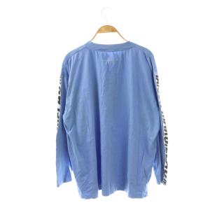 MM6 Maison Margiela 長袖カットソー Tシャツ ロンT プリント S ブルー 白 グレー S52GC0186 /CX OS