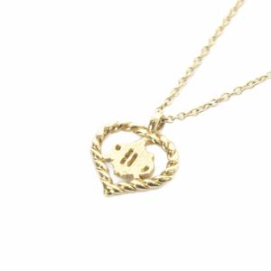 Christian Dior ツイスト ハート ロゴ ネックレス ペンダント ゴールド色 /SR OH