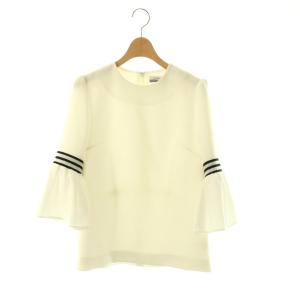 TWILL TOP ブラウス プルオーバー ボーダー 36 ホワイト /DF OS