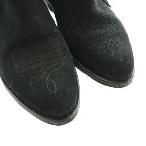 GOLDEN GOOSE スエードフリンジアンクルブーツ ショート 38 黒 ブラック /SS OS