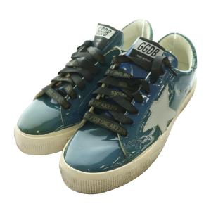 GOLDEN GOOSE メイ MAY パテントレザーローカットスニーカー 39 青 ブルー /SS OS