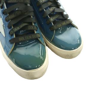 GOLDEN GOOSE メイ MAY パテントレザーローカットスニーカー 39 青 ブルー /SS OS