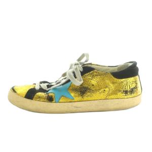 SUPERSTAR ローカットスニーカー シューズ ダメージ加工 39 24.5cm ゴールドカラー G25D121.T5