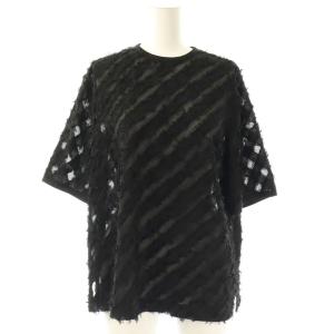 25SS Bayville Jacquard Remi Blouse ブラウス 五分袖 シアー 38 ブラック