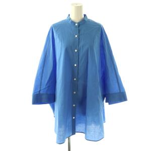 25SS オーバーポンチョブラウス 長袖 ブルー /DO OS