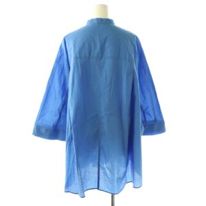 Framework 25SS オーバーポンチョブラウス 長袖 ブルー /DO OS