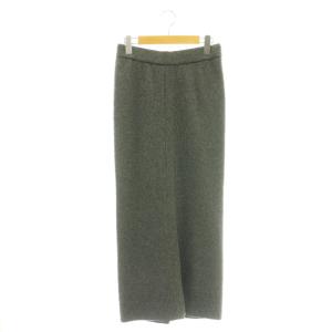 24AW OLBIA SLITスカート ニット タイト ロング 36 グレー /HK OS SH
