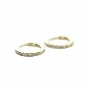 K18 MANHATTAN ダイヤモンド0.07ct フープピアス M