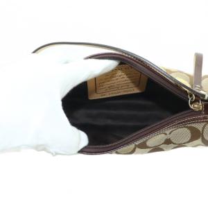 COACH シグネチャー ショルダーバッグ 茶 40023 /MI OS