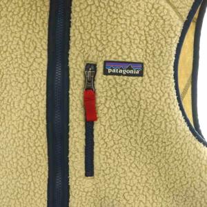 Patagonia レトロ パイル ベスト ジップアップ XS ベージュ 紺 22820 /CX OS