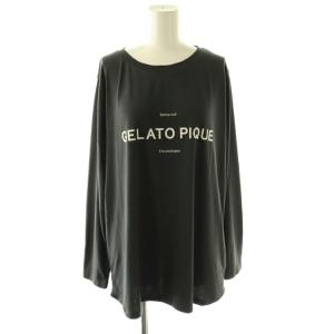 gelato pique ロゴ ルームウェア セットアップ Tシャツ イージーパンツ ナイトウェア F チャコールグレー /DF
